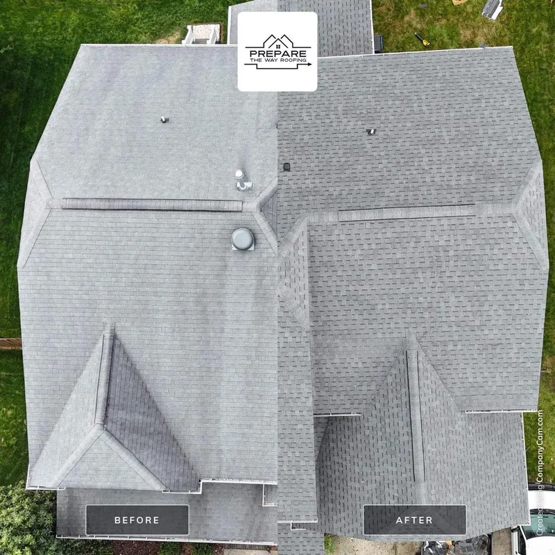 Before and After Reroofing Work in North Carolina