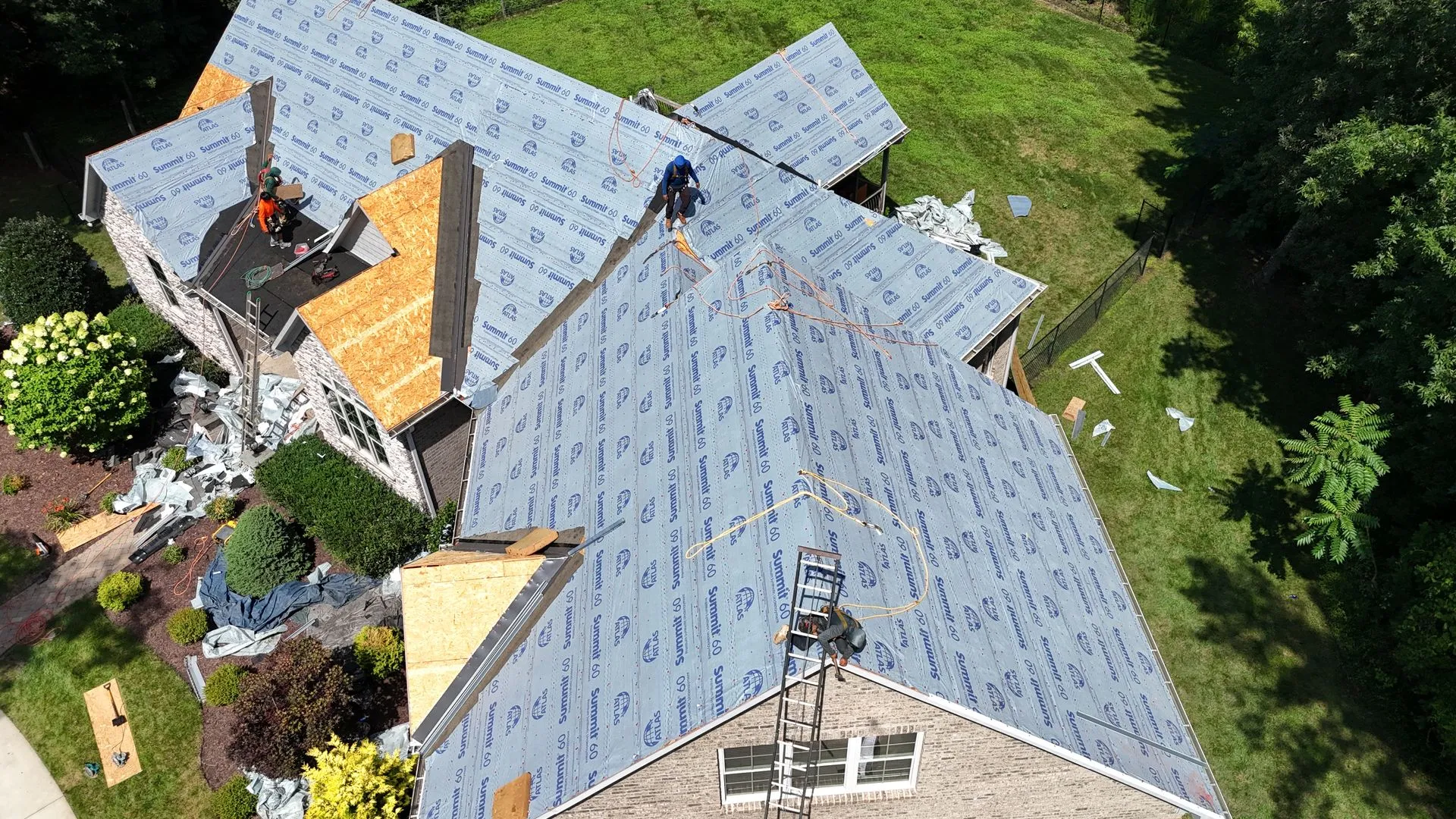 exposed roof being replaced in North Carolina